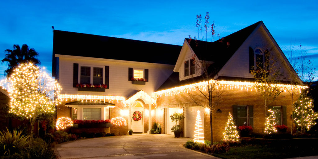 Picture Of Delaware County Handyman Picture Of Holiday Lights After Being Installed And Set Up In Delaware County Pa